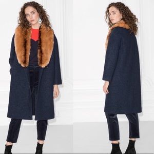 & Other Stories faux fur coat NWT